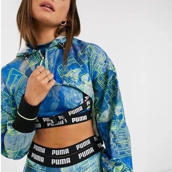 PUMA x CENTRAL SAINT MARTINS Day Zero Crop Running Workout Jacket Womens Small - Picture 2 of 11